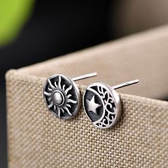 Alloy & 201 Stainless Steel Stud Earrings&nbsp;WGE2607-01