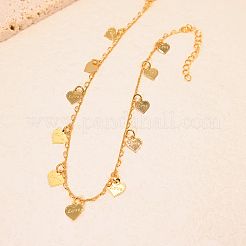 Elegant Vintage Brass Love Heart Tassel Anklets for Women&nbsp;RY0990