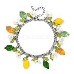 Glass & Acrylic Charm Bracelets&nbsp;BJEW-JB13974