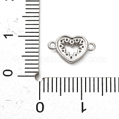 925 Sterling Silver Micro Pave Cubic Zirconia Connector Charms&nbsp;STER-U009-03P-02