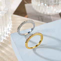 2Pcs 2 Colors Alloy with Crystal Rhinestone Finger Rings&nbsp;RJEW-TADJ0001-01D