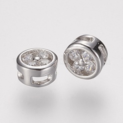 Brass Micro Pave Grade AAA Cubic Zirconia Pendants&nbsp;ZIRC-G086-09P-NR