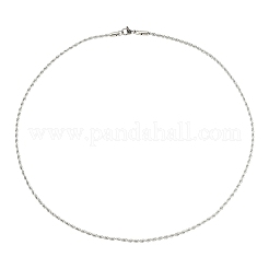 5Pcs 304 Stainless Steel Round Twist Rope Chain Necklaces Set for Men Women&nbsp;NJEW-YW0001-07