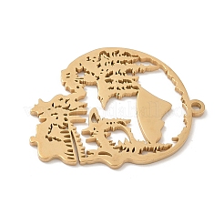 304 Stainless Steel Pendants&nbsp;STAS-V016-13G