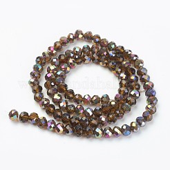 Electroplate Transparent Glass Beads Strands&nbsp;EGLA-A034-T6mm-R11