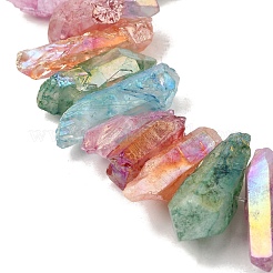 Electroplated Natural Quartz Crystal Beads Strands&nbsp;G-G791-15-02