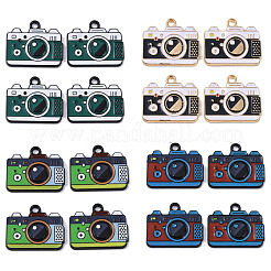 16Pcs 4 Colors Alloy Enamel Pendants&nbsp;ENAM-FP0001-52