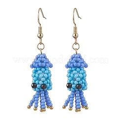Handmade Glass Seed Beads Dangle Earrings&nbsp;EJEW-MZ00562