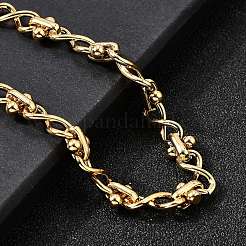 304 Stainless Steel Infinity Link Chain Bracelets for Women&nbsp;BJEW-K226-14B-G