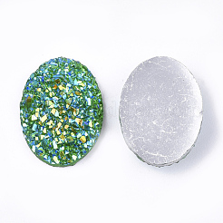 Electroplate Druzy Resin Cabochons&nbsp;CRES-T012-08C
