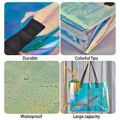 3Pcs 3 Style Rectangle Transparent Laser Plastic Hand Bags&nbsp;ABAG-SZC0007-09