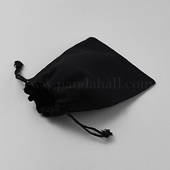 Jute Cloth Drawstring Bags with Gold Stamping Thank You for Being&nbsp;ABAG-WH0063-094