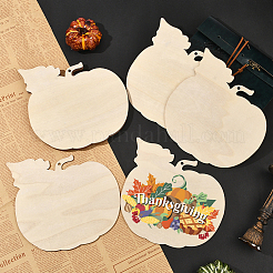 Thanksgiving Day Theme Unfinished Wood Pendant Decorations&nbsp;HJEW-WH20003-47D
