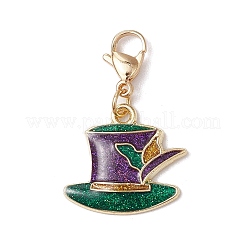 8Pcs 8 Styles Carnival/Mardi Gras Theme Alloy Enamel & Glitter Powder Pendants Decoration&nbsp;HJEW-JM02997