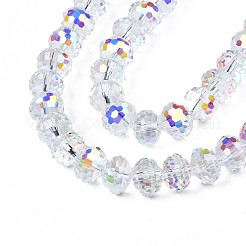 Electroplate Transparent Glass Beads Strands&nbsp;EGLA-N002-19A-B01