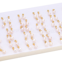 Natural Pearl Teardrop Dangle Stud Earrings&nbsp;PEAR-N020-06H