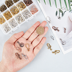Tibetan Style Hook and Eye Clasps&nbsp;TIBE-PH0005-13-WH