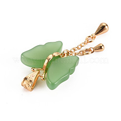 Imitation Jade Glass Pendants&nbsp;GLAA-S193-012B