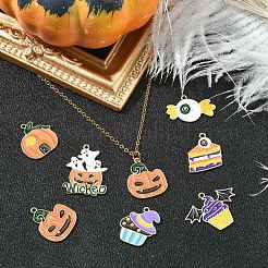35Pcs 7 Styles Halloween Alloy Enamel Pendant&nbsp;ENAM-CJ0003-98