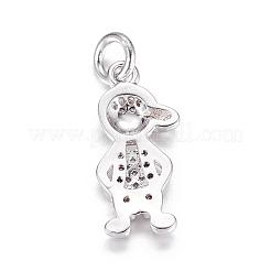 Brass Micro Pave Cubic Zirconia Pendants&nbsp;ZIRC-P060-34P