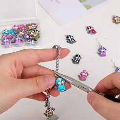 30Pcs 6 Colors Alloy Enamel Pandants&nbsp;ENAM-SZ0004-18