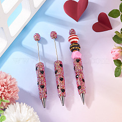 2Pcs Polymer Clay Rhinestones Ball-Point Pen&nbsp;OFST-TA0001-03D