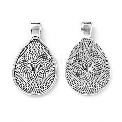 Alloy Pendant Cabochon Settings&nbsp;PALLOY-E436-87AS