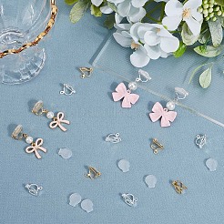 20Pcs 2 Colors Brass Clip-on Earring Findings&nbsp;KK-BBC0019-61