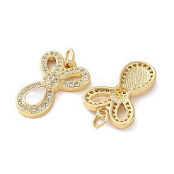 Brass Micro Pave Cubic Zirconia Pendants&nbsp;KK-B083-39C-G