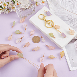 20Pcs Electroplated Natural Quartz Crystal Pendants&nbsp;PALLOY-AB00133