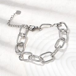 Brass Cable Chain Bracelets for Women&nbsp;BJEW-H639-07P