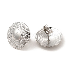Non-Tarnish 304 Stainless Steel Flat Round Stud Earrings for Women&nbsp;EJEW-I281-20P