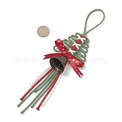 Christmas Tree Cotton String Threads Pendant Decorations&nbsp;HJEW-TA00403-01