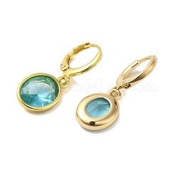 Real 18K Gold Plated Brass Dangle Leverback Earrings&nbsp;EJEW-L268-001G-04