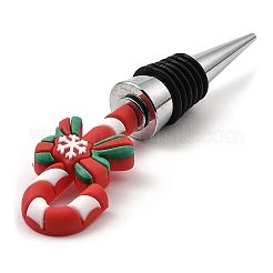 Christmas Theme Aluminium Alloy & PVC Wine Bottle Stoppers&nbsp;FIND-Q091-01B