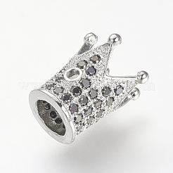 Brass Micro Pave Cubic Zirconia Beads&nbsp;LS-ZIRC-S053-YS009B-1