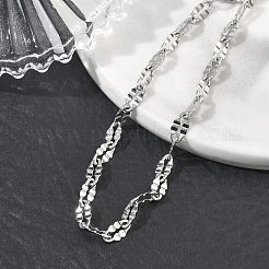 304 Stainless Steel Dapped Chains Bracelets for Women&nbsp;BJEW-D466-08B-P