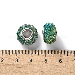 AB Color Resin Rose Flower European Beads&nbsp;RESI-M001-05H