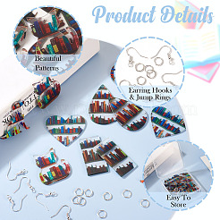 DIY Bookshelf Acrylic Dangle Earring Making Kit&nbsp;DIY-TA0009-66