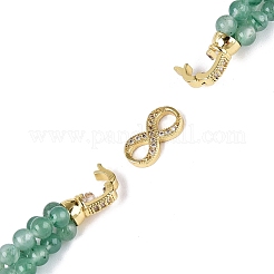 3MM Woven Natural African Jade Round Beaded Necklaces&nbsp;NJEW-Q150-02