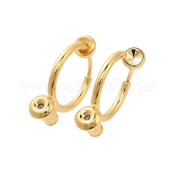 Brass Clip-on Earring Findings&nbsp;KK-C130-07G