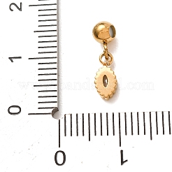 304 Stainless Steel Pave Clear Cubic Zirconia Charms&nbsp;CU-CBAB6EC-14G-03