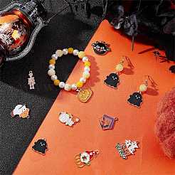 24Pcs 12 Style Halloween Theme Alloy Enamel Pendants&nbsp;ENAM-SC0003-30