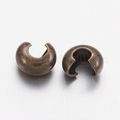Brass Crimp Beads Covers&nbsp;X-KK-H291-NFAB-NF