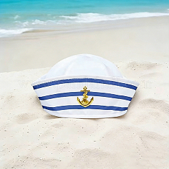 Cloth Stripe Sailor Hat&nbsp;AJEW-WH20098-081
