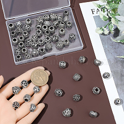 80Pcs 10 Styles Alloy European Beads&nbsp;FIND-PA0001-14