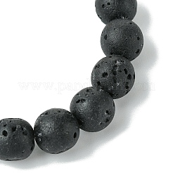 Chakra 8mm Gemstone & Wood Round Beaded Stretch Bracelets&nbsp;BJEW-JB10906-01