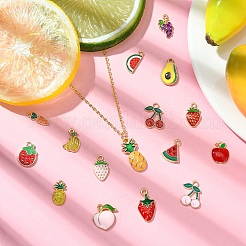 18Pcs 18 Styles Alloy Enamel Pendants&nbsp;ENAM-YW0004-45