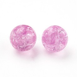 Transparent Crackle Acrylic Beads&nbsp;MACR-E025-24G-8mm