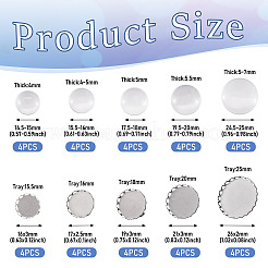 DIY Blank Dome 304 Stainless Steel Brooch Making Kit&nbsp;DIY-TA0009-60